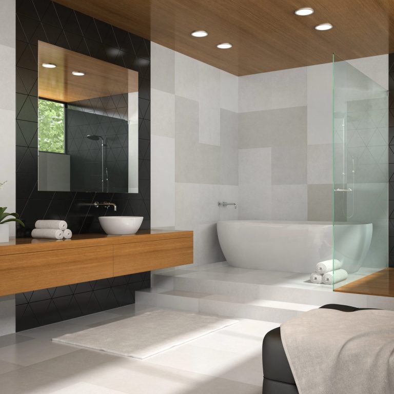 Baignoire ilot surélevée